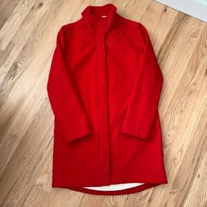 Pendleton Wool Coat Jacket Longline Bright Red Size Small